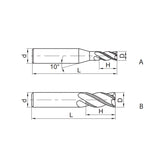 Solid carbide milling End mill serrated teeth Semi-finishing GM-4W - Makotools Industrial Supply Tools for Metal Cutting